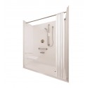 Ella 6033BF5P-ELS Elite Satin Barrier Free Roll In Shower Kit - 60" x 33"