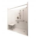 Ella 6033BF5P-DLX Deluxe Barrier Free Roll In Shower Kit - 60" x 33"