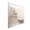 Ella 6036BF5P-DLX Deluxe Barrier Free Roll In Shower Kit - 60" x 36"