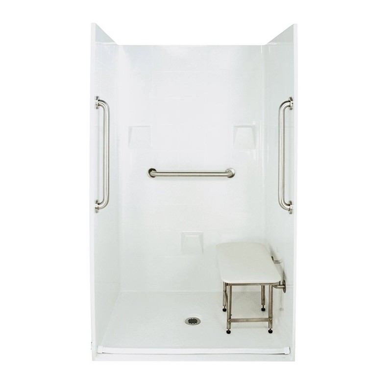 Ella 4836BF4P.875C-SP24 Standard Plus 24 Barrier Free Roll In Shower Kit - 48 x 37"