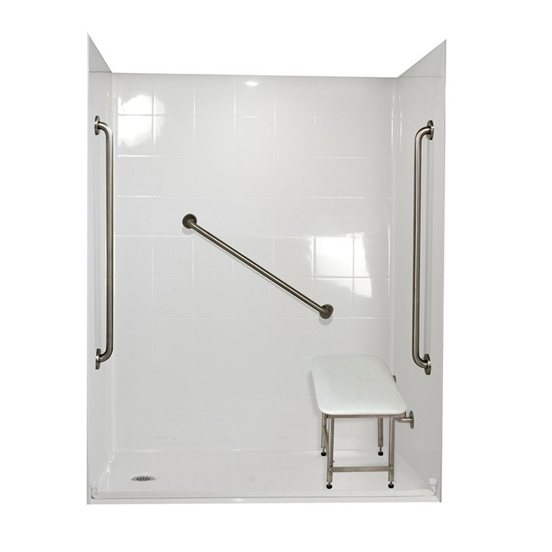 Ella 6036BF5P-SP36 Standard Plus 36 Barrier Free Roll In Shower Kit - 60" x 36"