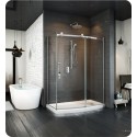 Fleurco NOVBF6032 Novara Bowfront 60 Sliding Curved Glass Door and Fixed Panel with Return Panel