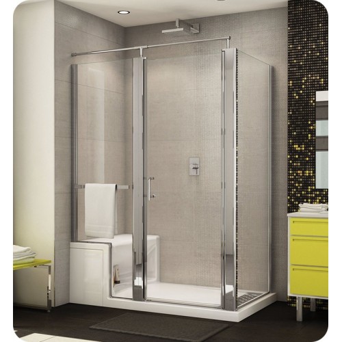 Fleurco EUA5836 Banyo Sevilla In Line Door and Panel with Return Panel (Alessa Base and Seat Optional)