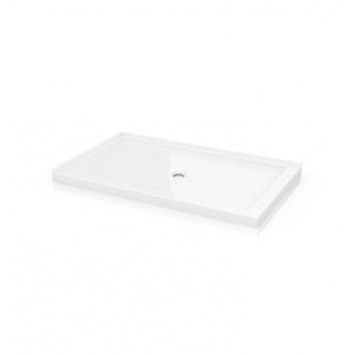 Fleurco 2-ABF 2 Sided Rectangular Acrylic Shower Base with Center Drain and 2 Integrated Tile Flanges