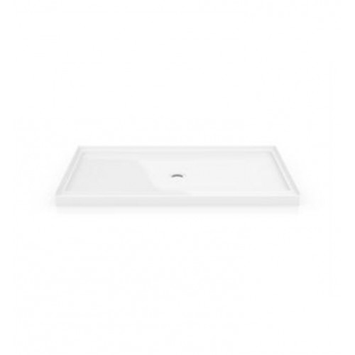Fleurco 3-ABF In Line Rectangular Acrylic Shower Base with Center Drain and 3 Integrated Tiling Flanges