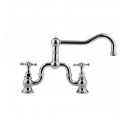 Graff G-4870-C2 Canterbury Bridge Kitchen Faucet with Metal Cross Handles