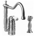 Graff G-4855-LC3 Canterbury Bridge Kitchen Faucet with Porcelain Lever Handle
