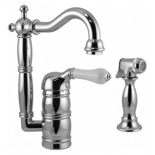 Graff G-5257-LC3 Canterbury Bar Faucet with Porcelain Lever Handle
