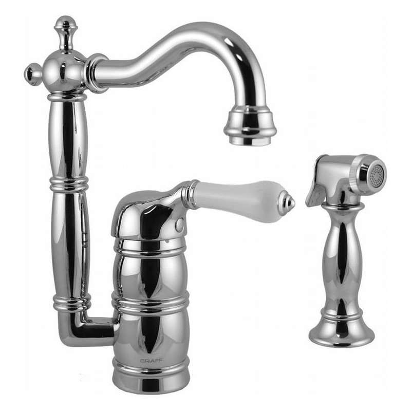 Graff G-5257-LC3 Canterbury Bar Faucet with Porcelain Lever Handle
