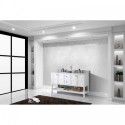 Winterfell 60" Double Bathroom Vanity in White with Marble Top and Square Sink