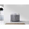 Norhaven 48" Single Bathroom Vanity in Grey with Marble Top and Round Sink