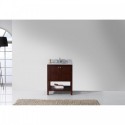 Winterfell 30" Single Bathroom Vanity in Cherry with Marble Top and Square Sink