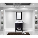 Winterfell 30" Single Bathroom Vanity in Espresso with Marble Top and Square Sink with Mirror