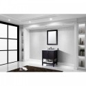 Winterfell 30" Single Bathroom Vanity in Espresso with Marble Top and Square Sink with Mirror