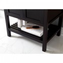 Winterfell 30" Single Bathroom Vanity in Espresso with Marble Top and Square Sink with Mirror