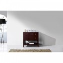 Winterfell 36" Single Bathroom Vanity in Cherry with Marble Top and Round Sink