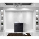 Elise 36" Single Bathroom Vanity in Espresso with Marble Top and Square Sink
