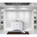 Elise 48" Single Bathroom Vanity in White with Marble Top and Square Sink