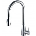 ALFI Brand AB2034-BSS Pull Down Single Hole Kitchen Faucet in Brushed Stainless Steel