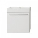 Midori 24" Single Bathroom Vanity in Gloss White with White Polymarble Top and Square Sink