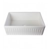 ALFI Brand AB509-W Single Basin Farmhouse Fireclay Kitchen Sink in White