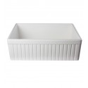 ALFI Brand AB509-W Single Basin Farmhouse Fireclay Kitchen Sink in White