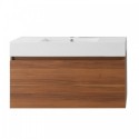 Zuri 39" Single Bathroom Vanity in Plum with White Polymarble Top and Square Sink