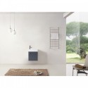 Carino 16" Single Bathroom Vanity in Grey with White Polymarble Top and Square Sink with Brushed Nickel Faucet