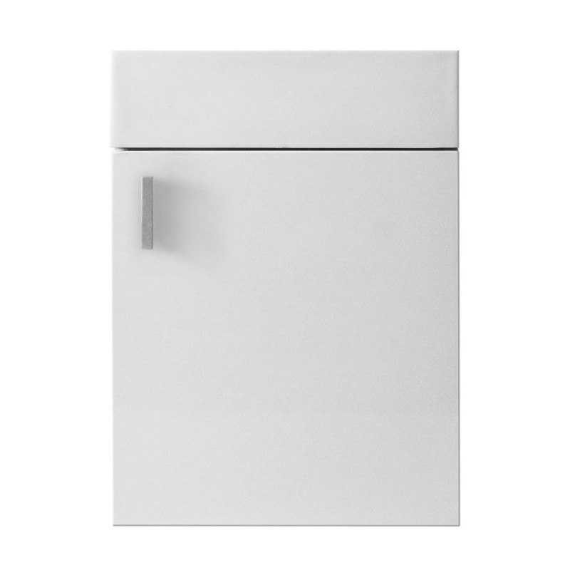Carino 16" Single Bathroom Vanity in Gloss White with White Polymarble Top and Square Sink