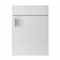 Carino 16" Single Bathroom Vanity in Gloss White with White Polymarble Top and Square Sink