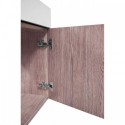 Carino 16" Single Bathroom Vanity in Light Oak with White Polymarble Top and Square Sink with Polished Chrome Faucet