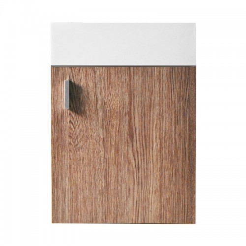 Carino 16" Single Bathroom Vanity in Light Oak with White Polymarble Top and Square Sink
