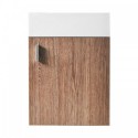 Carino 16" Single Bathroom Vanity in Light Oak with White Polymarble Top and Square Sink