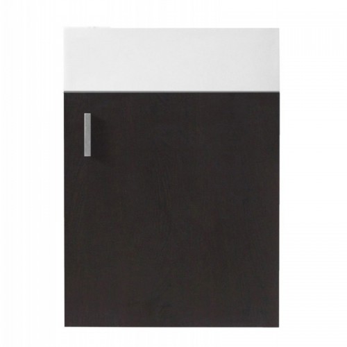 Carino 16" Single Bathroom Vanity in Wenge with White Polymarble Top and Square Sink
