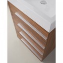 Bailey 24" Single Bathroom Vanity in Plum with White Polymarble Top and Square Sink with Brushed Nickel Faucet and Mirror