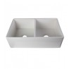 ALFI Brand AB538-W Double Bowl Fireclay Farmhouse Kitchen Sink in White