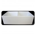 ALFI Brand AB538-B Double Bowl Fireclay Farmhouse Kitchen Sink in Biscuit