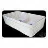ALFI Brand AB5123-W Short Wall Double Bowl Fireclay Farmhouse Kitchen Sink in White