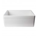 ALFI Brand AB506-W Decorative Lip Single Bowl Fireclay Farmhouse Kitchen Sink in White