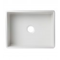 ALFI Brand AB506-W Decorative Lip Single Bowl Fireclay Farmhouse Kitchen Sink in White