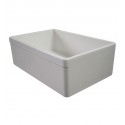 ALFI Brand AB511-B Decorative Lip Single Bowl Fireclay Farmhouse Kitchen Sink in Biscuit
