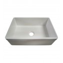 ALFI Brand AB511-B Decorative Lip Single Bowl Fireclay Farmhouse Kitchen Sink in Biscuit