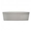 ALFI Brand AB511-B Decorative Lip Single Bowl Fireclay Farmhouse Kitchen Sink in Biscuit