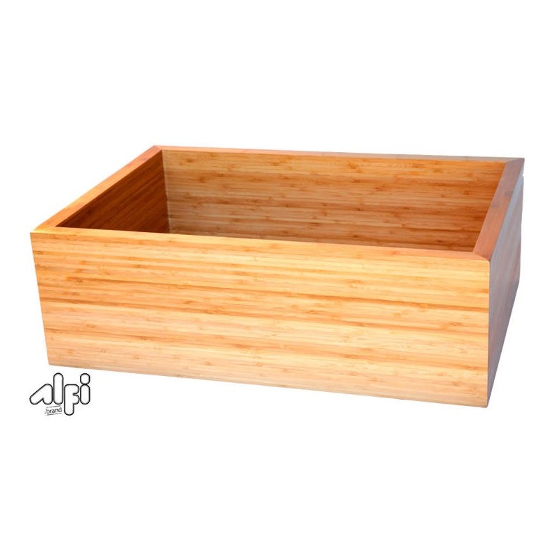 ALFI Brand AB3021 Single Bowl Bamboo Kitchen Farm Sink