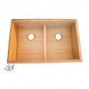 ALFI Brand AB3321 Double Bowl Bamboo Kitchen Farm Sink