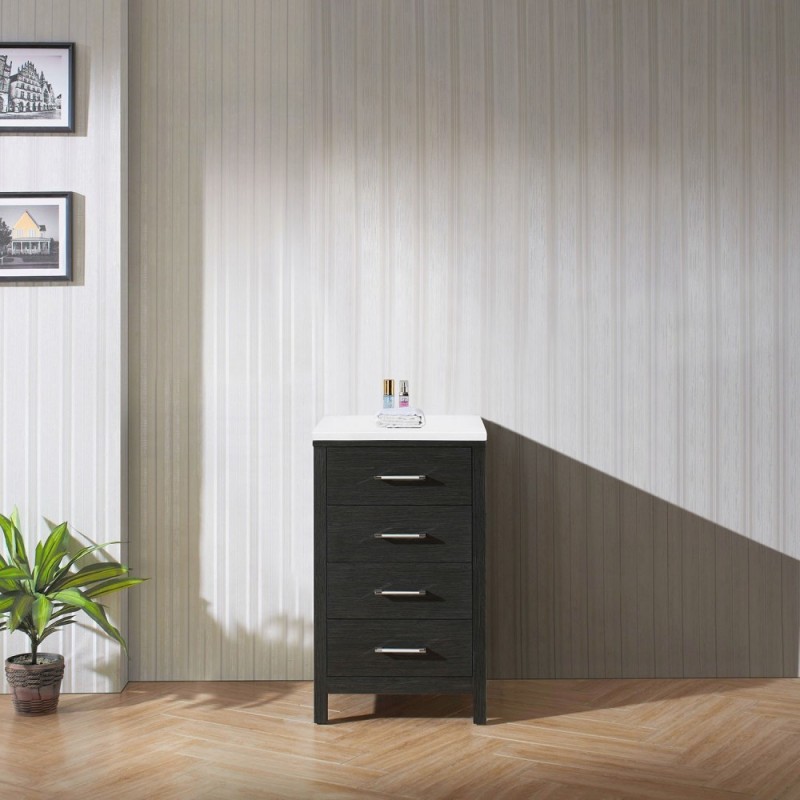 Caroline Premium 18" Side Cabinet in Zebra Grey