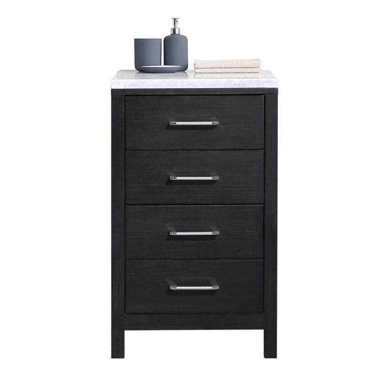 Caroline Premium 18" Side Cabinet in Zebra Grey