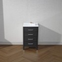 Dior 18" Side Cabinet in Zebra Grey
