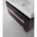 Antonio 30" Single Bathroom Vanity in Espresso with White Ceramic Top and Square Sink with Brushed Nickel Faucet and Mirror