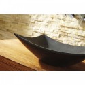 Apollo Natural Stone Bathroom Vessel Sink in Shanxi Black Granite